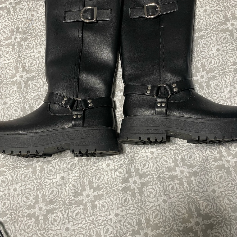 Primark Black Ankle Boots with Buckle Detail